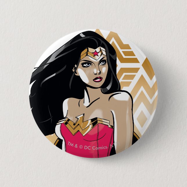 Wonder Woman Strength 6 Cm Round Badge (Front)
