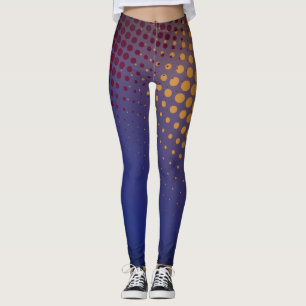 Wonder Woman-style Halftone Comic Book Leggings