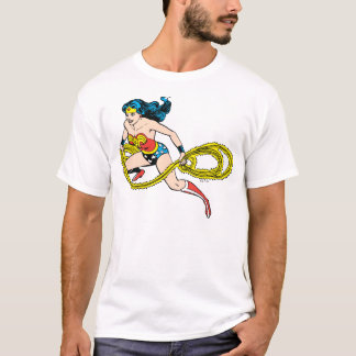 Wonder Woman Swinging Lasso Left T-Shirt