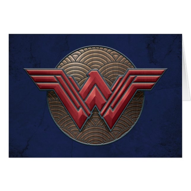 Wonder Woman Symbol Over Concentric Circles (Front Horizontal)