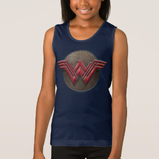 Wonder Woman Symbol Over Concentric Circles T-Shirt