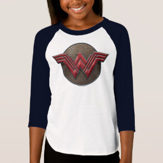 Wonder Woman Symbol Over Concentric Circles T-Shirt