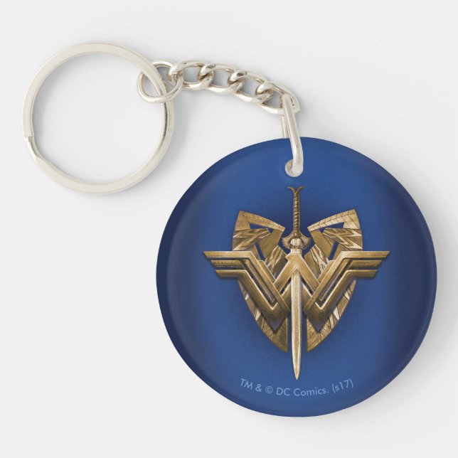 Wonder Woman Symbol With Sword of Justice Key Ring (Front)