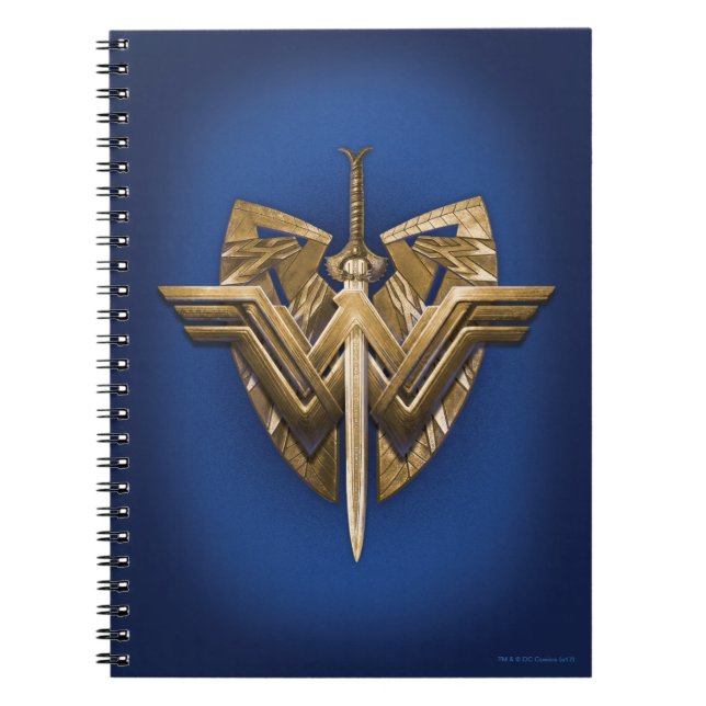 Wonder Woman Symbol With Sword of Justice Spiral Notebook (Front)