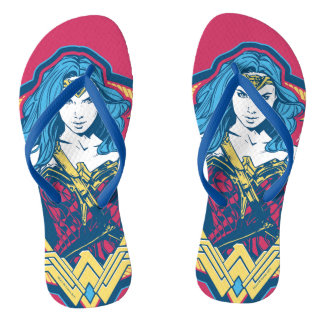 Wonder Woman Tri-Colour Graphic Jandals
