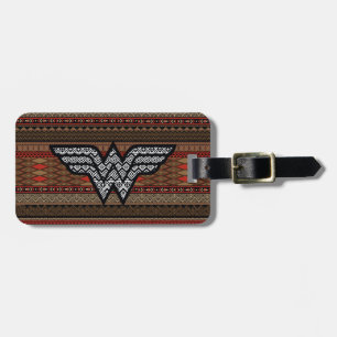 Wonder Woman Tribal Pattern Luggage Tag