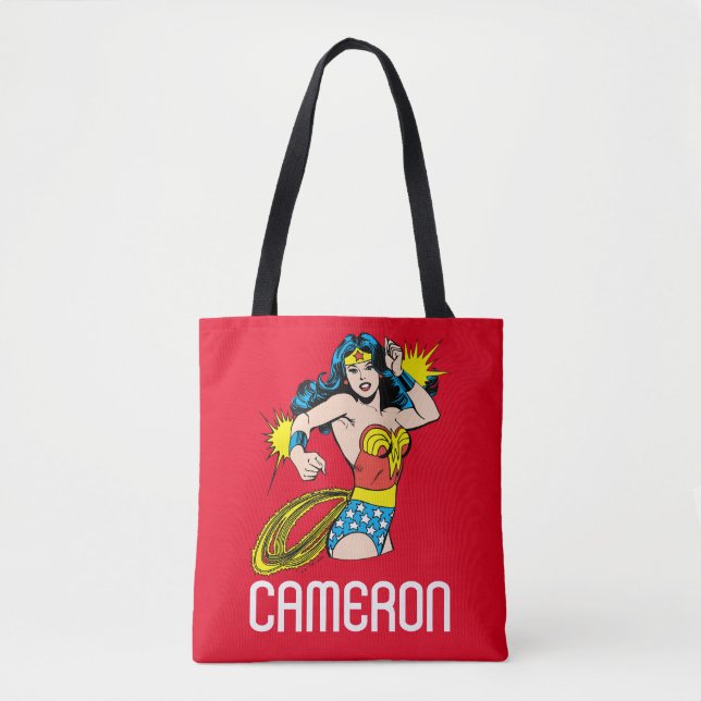 Wonder Woman Twist with Glowing Cuffs Tote Bag (Front)