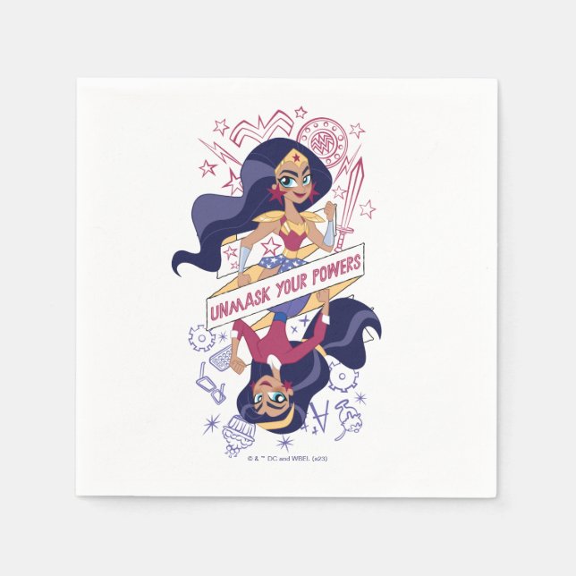 Wonder Woman Unmask Your Powers Napkin (Front)