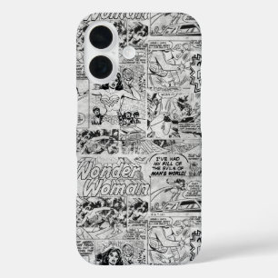 Wonder Woman Vintage Comic Pattern iPhone 16 Case