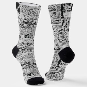 Wonder Woman Vintage Comic Pattern Socks