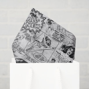 Wonder Woman Vintage Comic Pattern Tissue Paper