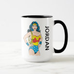 Wonder Woman | Vintage Pose | Add Your Name Mug<br><div class="desc">Classic Wonder Woman</div>