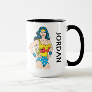 Wonder Woman | Vintage Pose | Add Your Name Mug