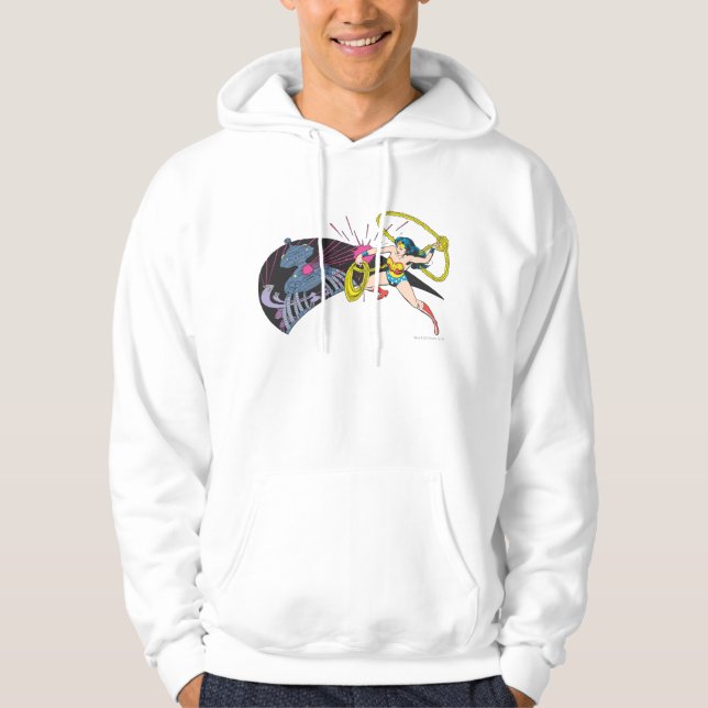 Wonder Woman vs Robot Hoodie (Front)