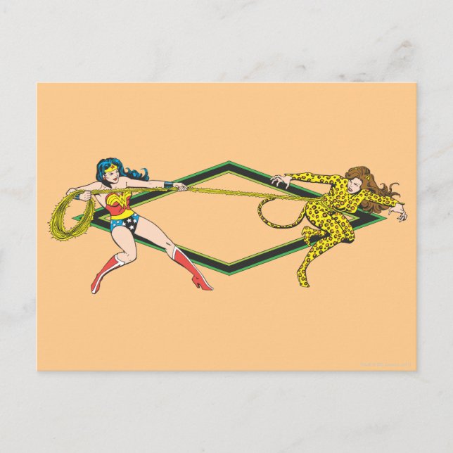 Wonder Woman vs The Cheetah Postcard (Front)