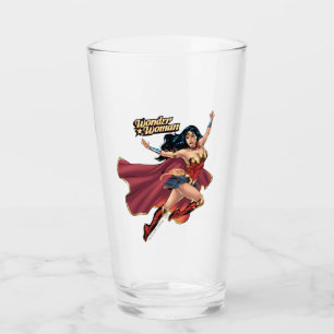 Wonder Woman Wearing Cape Glass