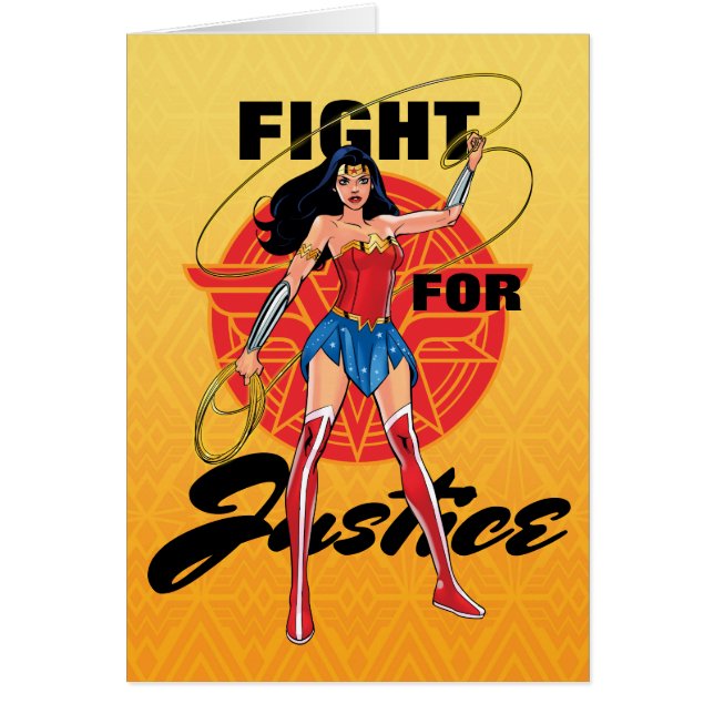 Wonder Woman With Lasso - Fight For Justice (Front)