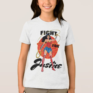 Wonder Woman With Lasso - Fight For Justice Tri-Blend Shirt