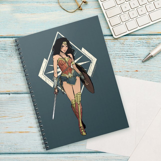 Wonder Woman With Sword Comic Art Spiral Notebook (Creator Uploaded)