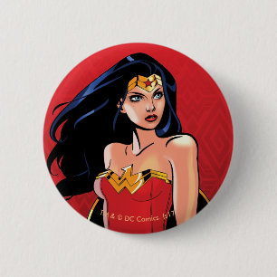 Wonder Woman With Sword - Fierce 6 Cm Round Badge