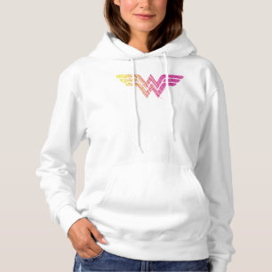 Wonder Woman Yellow-Pink Halftone Gradient Logo Hoodie