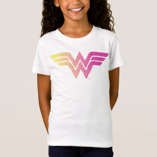 Wonder Woman Yellow-Pink Halftone Gradient Logo T-Shirt