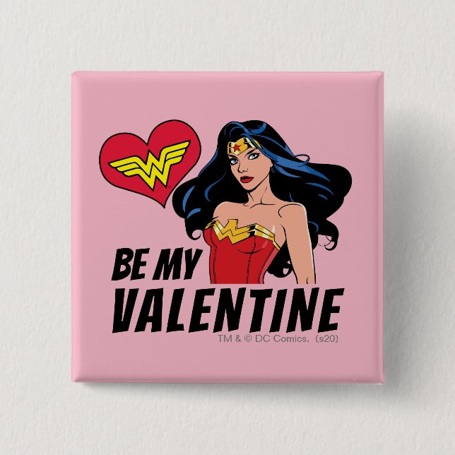 Wonder Woman | You're Wonderful Valentine 15 Cm Square Badge (Front)