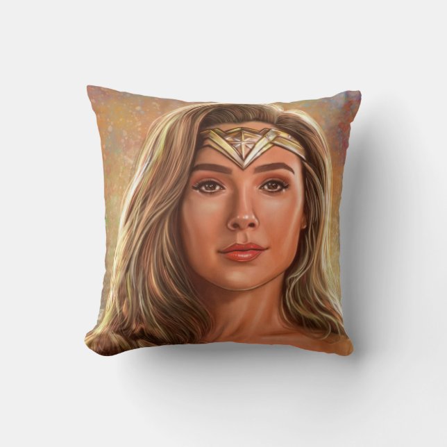 wonder women throwing pillow (Front)