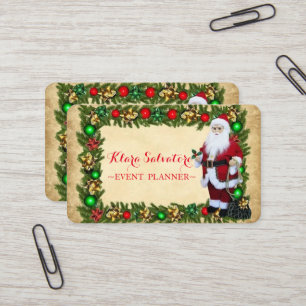 Wonderful Adorable Christmas Decorations Wreath Business Card
