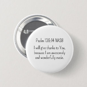 Wonderful and Awesome Bible Verse Christian 6 Cm Round Badge