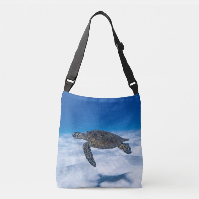 Wonderful Aquatic Turtle Crossbody Bag (Front)