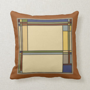 Wonderful Arts & Crafts Geometric Patterns in Fall Cushion