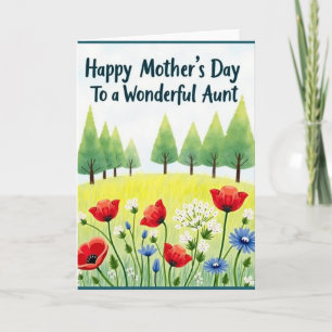 Wonderful Aunt Spring Card
