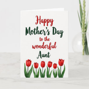 Wonderful Aunt Tulip Mother Card
