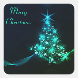 Wonderful, Awesome, Gorgeous Christmas Tree Square Sticker