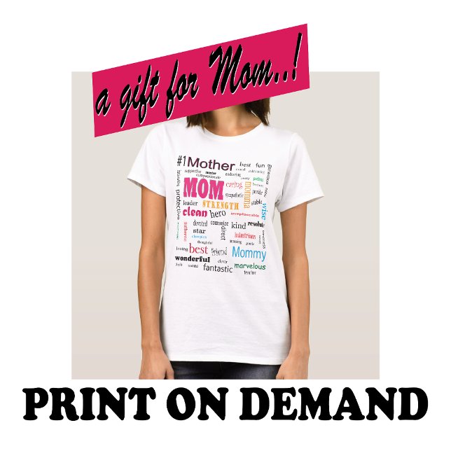 Wonderful Best Mother Word Cloud T-Shirt (Creator Uploaded)
