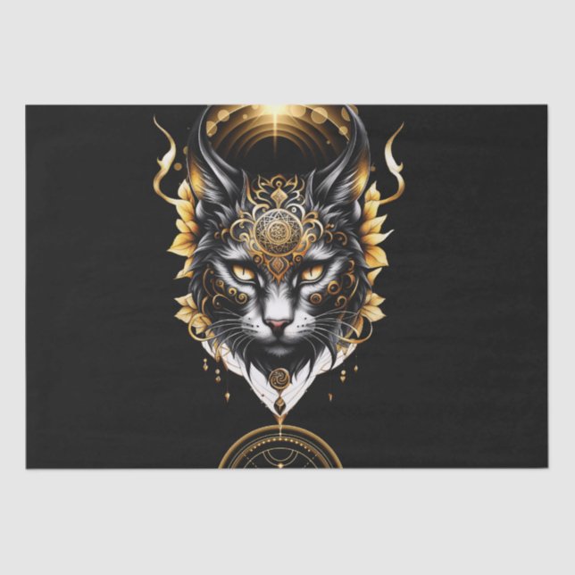 Wonderful black cat.  tissue paper (Front)