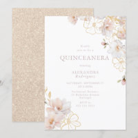 Wonderful Blush & Gold Enchanted Quinceanera