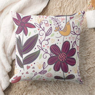 Wonderful Botanical Floral Design Cushion
