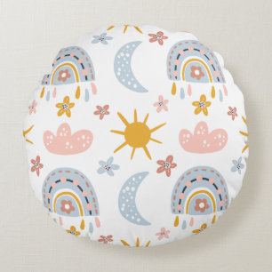 Wonderful Botanical Floral Design Round Cushion