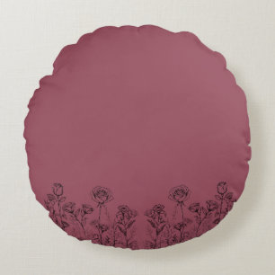 Wonderful Botanical Floral Design Round Cushion