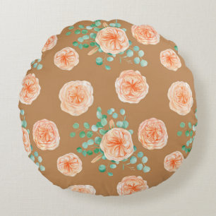 Wonderful Botanical Floral Design Round Cushion