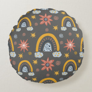 Wonderful Botanical Floral Design Round Cushion