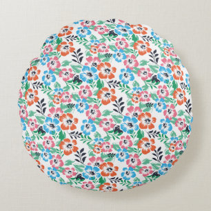 Wonderful Botanical Floral Design Round Cushion