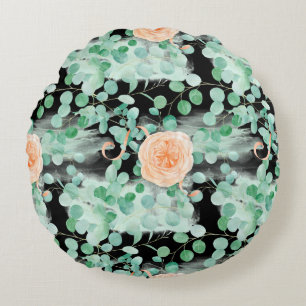 Wonderful Botanical Floral Design Round Cushion