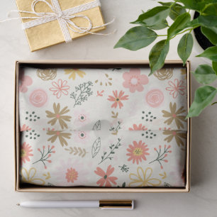 Wonderful Botanical Floral Design Tissue Paper