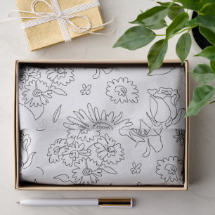 Wonderful Botanical Floral Design Tissue Paper