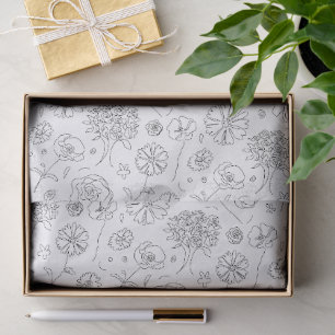 Wonderful Botanical Floral Design Tissue Paper