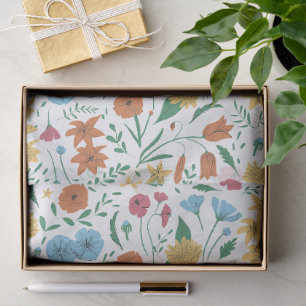 Wonderful Botanical Floral Design Tissue Paper
