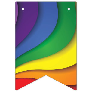 Wonderful Bright Rainbow Swirl Bunting